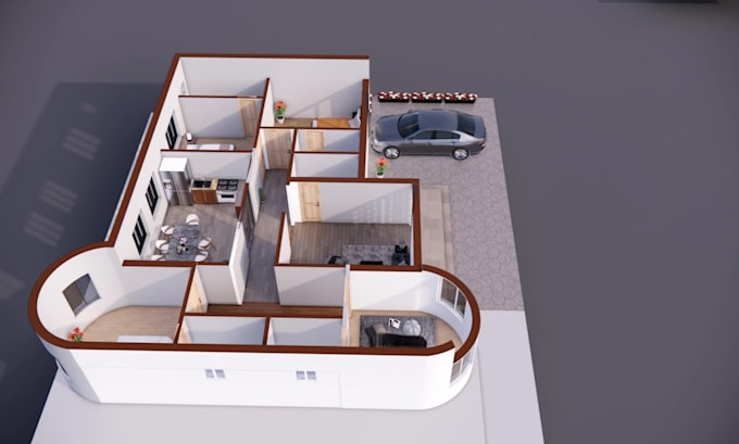 create architectural 3d and 2d floor plans from sketch