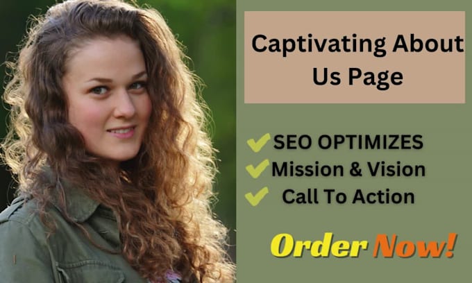 write captivating about page that tells your mission, vision