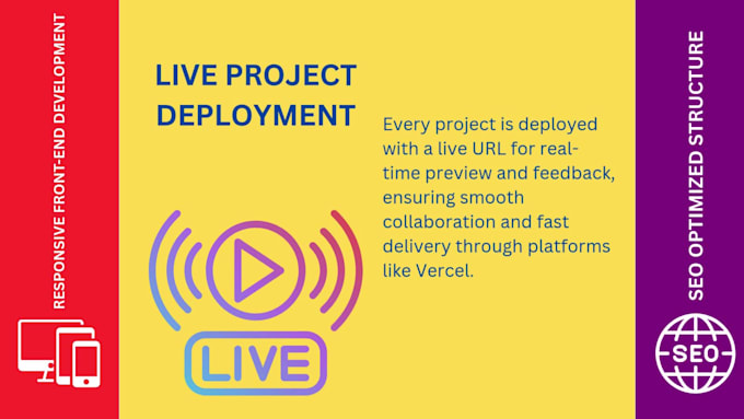 develop responsive nextjs website design, rest API, SEO