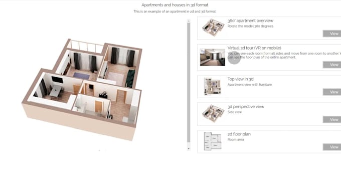 Make 2d and 3d floor plan, visualization by Navimax3d | Fiverr