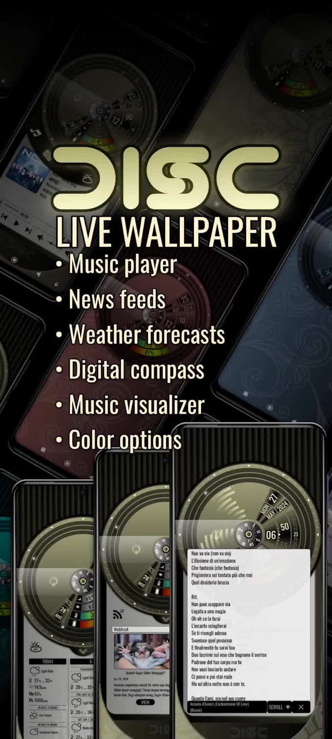 create custom klwp live wallpapers
