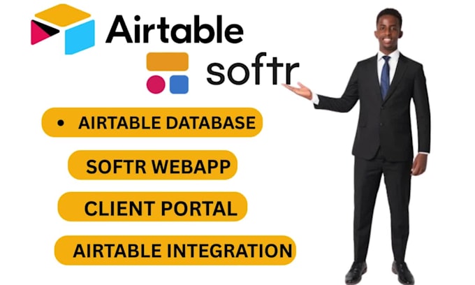 design knack and airtable database, connect with other apps, and API softr