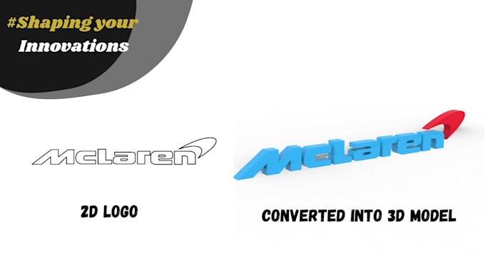 Convert your 2d logo to 3d, stl file for 3d printing by Uka_design | Fiverr