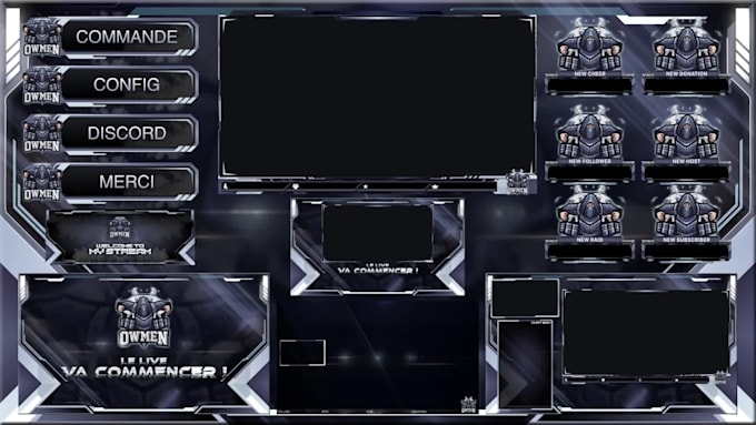 create a professional twitch animated overlay