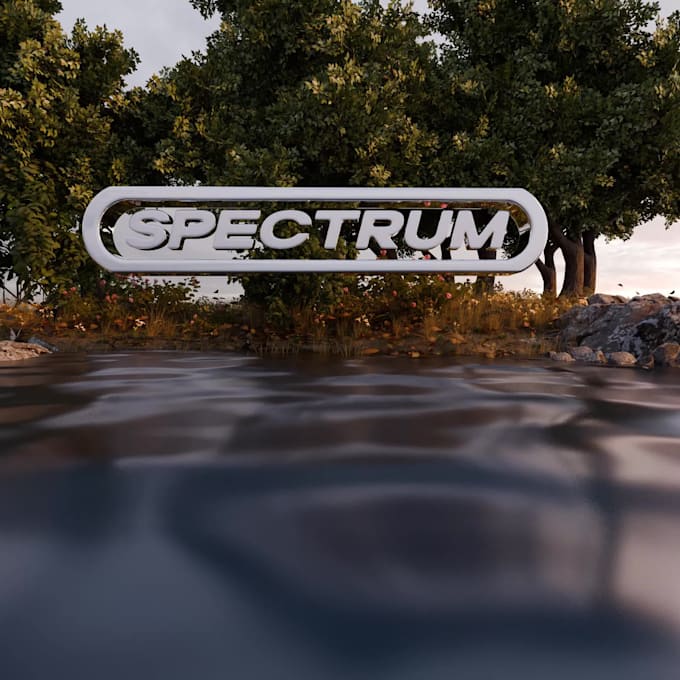create 3d logo animation with additional environment