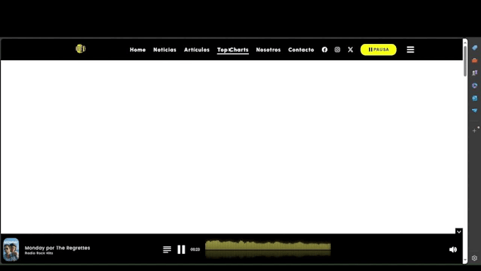 going to create a webradio with player ajax continuous