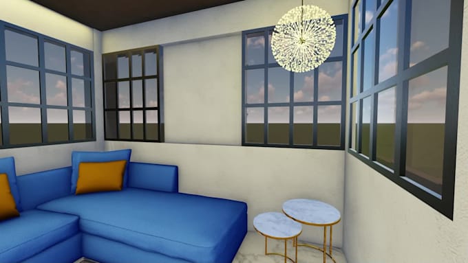 design 3d render office, shops and retail shops, interior
