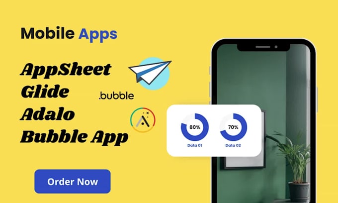 develop a mobile app using appsheet glide adalo bubble