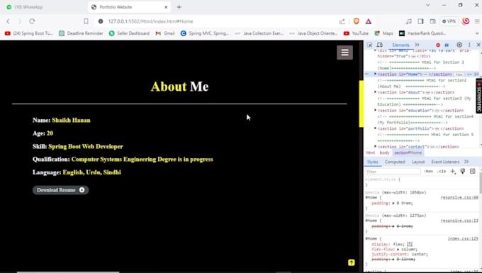 do your HTML CSS javascript frontend angular development debugging