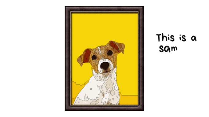 a paint by number illustration from your photo