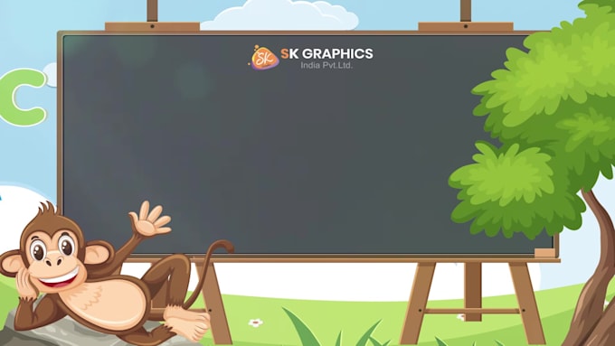 create kids learning animation