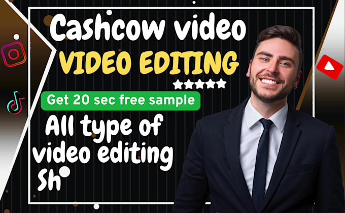 do professional cashcow  video editing shorts and long