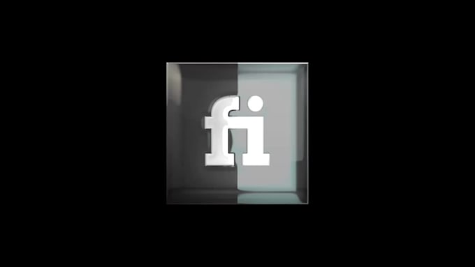 make a glossy reflection logo video loop