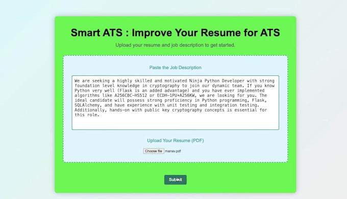 design ats powered resume analyzer
