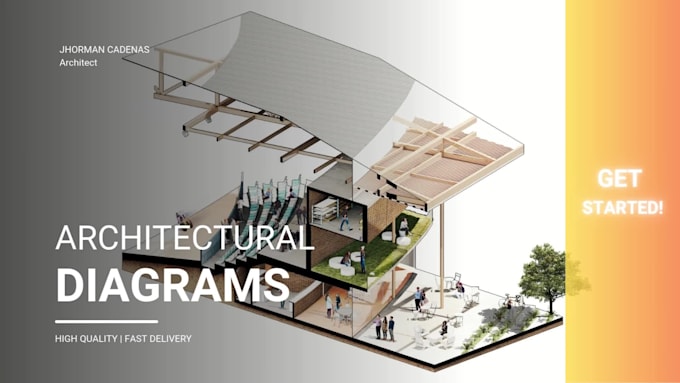 Design detailed axonometric diagrams for architectural projects by ...