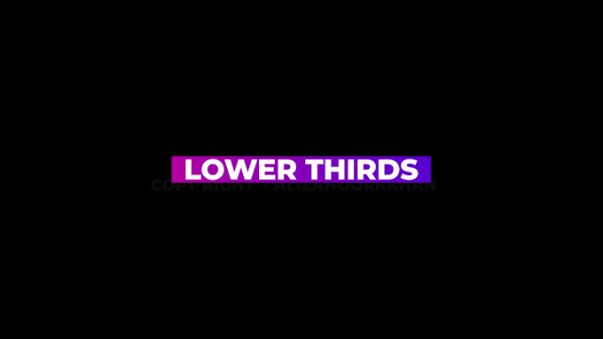 animate text titles lower third with motion graphics