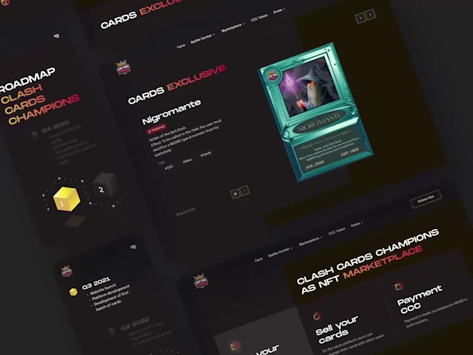 create increable design nft crypto webpage or app