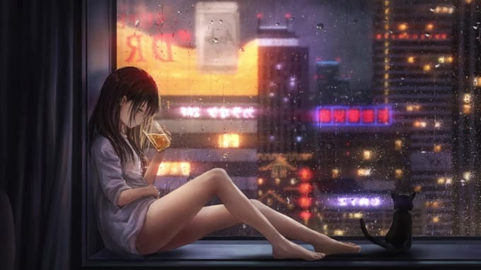 create anime, lofi loop animation