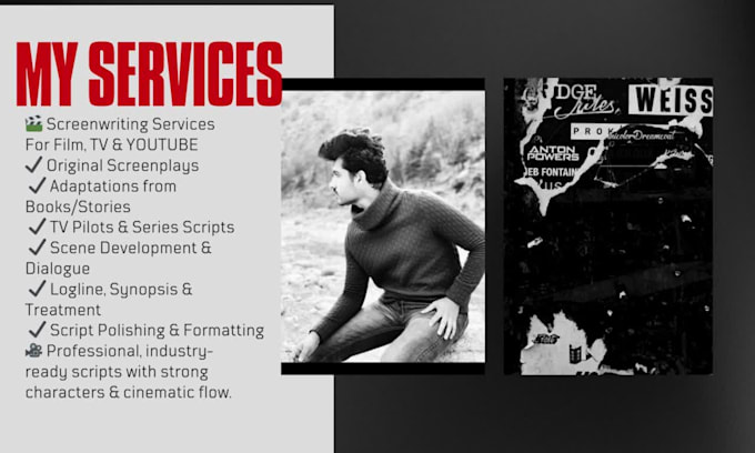write screenplay and movie script