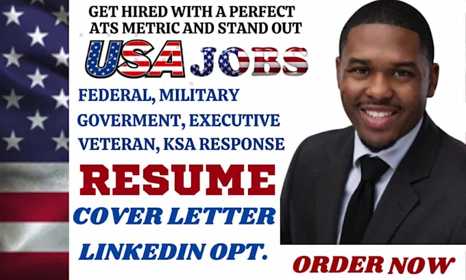 write federal, military, government, veteran resume, ksa response and USA jobs