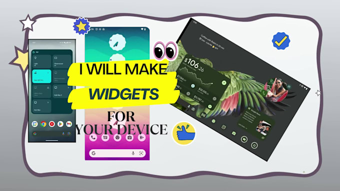 create android widgets for app or home screen of your device
