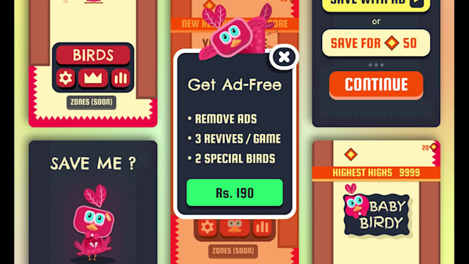 Make game ui ux design for your 2d and 3d mobile game by Madcodez | Fiverr