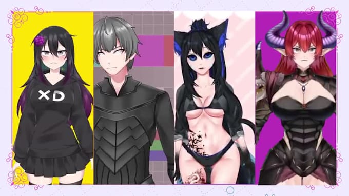 design live2d model for vtuber, live2d model, vtuber rigging