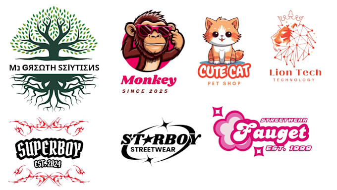 design unique logo, sticker, badge, patch and label
