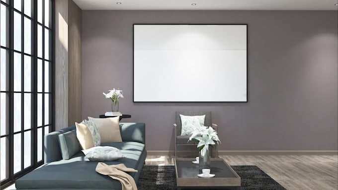 do custom canvas wall art mockup design