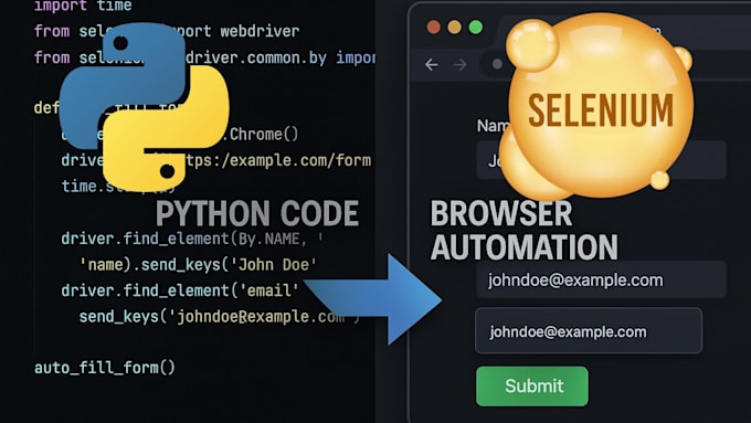 do web scraping , data extraction using python selenium