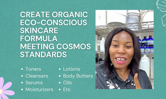 design organic skincare formulas meeting cosmos standards