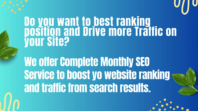 boost your monthly SEO