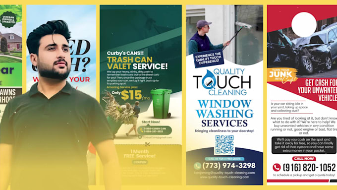 design perfect door hanger, rack card, dl flyer, postcard