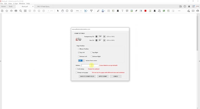 Create a professional pdf dynamic stamp by Pdfautomation | Fiverr