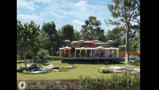 design 3d container house model and render