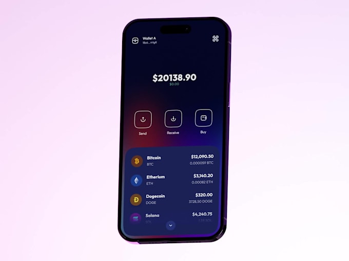 build android ios crypto wallet app website blockchain app fintech app bank app