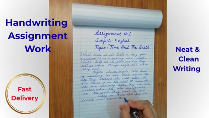write handwritten assignments, custom writing, documents, letters, and notes