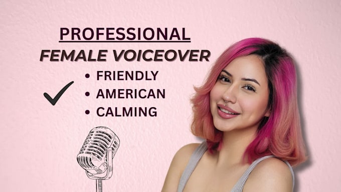 record a friendly american female voiceover