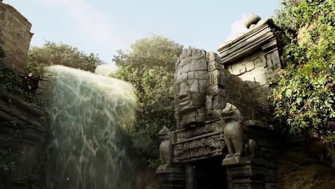 create cinematic environment open world and game trailer