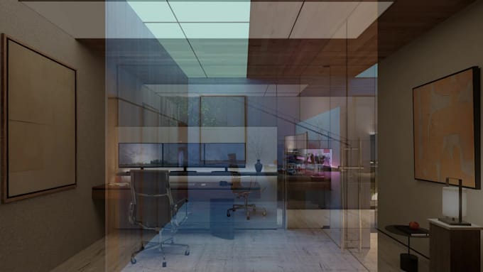 do 3d modeling and render lighting