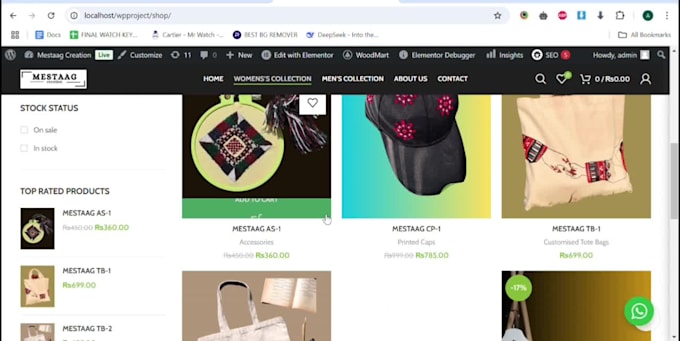 develop a responsive online store with payment gateway integration