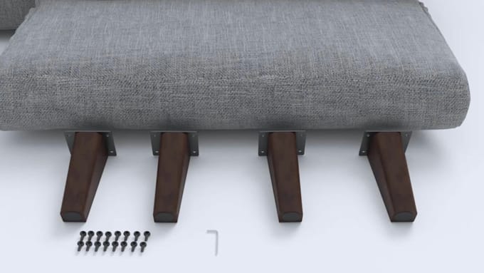 create 3d furniture assembly tutorial videos on interior