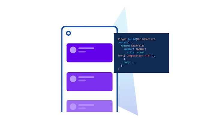 develop flutter application with backend