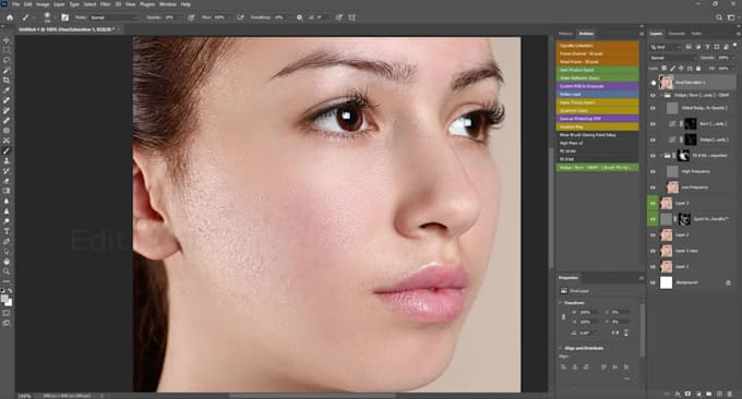 do high end skin retouching and portrait editing