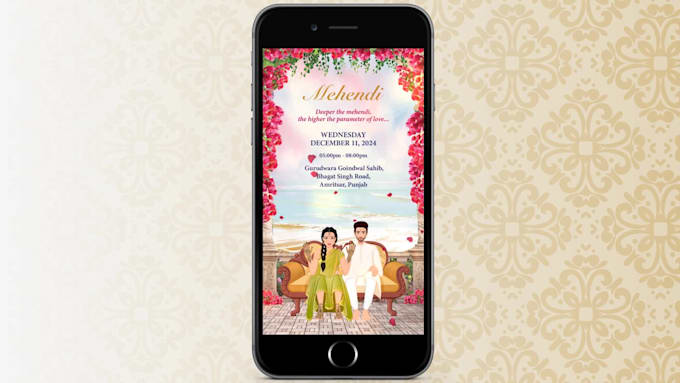make punjabi wedding invitation video