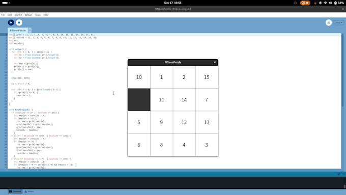 create a sketch or 2d game in processing java ide or p5js