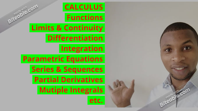 tutor you in calculus, statistics and probability
