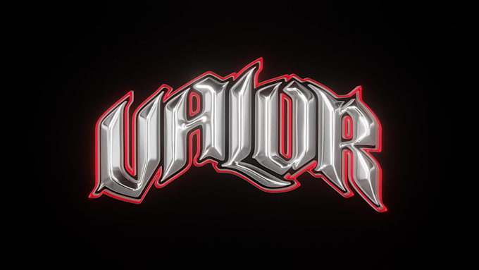 design chrome streetwear 3d logo animation for brands