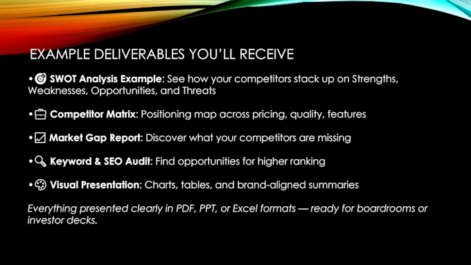 do competitor analysis and strategic swot insights
