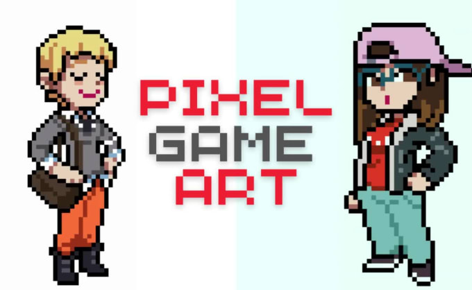 Draw 8x8, 16x16, 32x32 bits pixel game art characters, 2d pixel